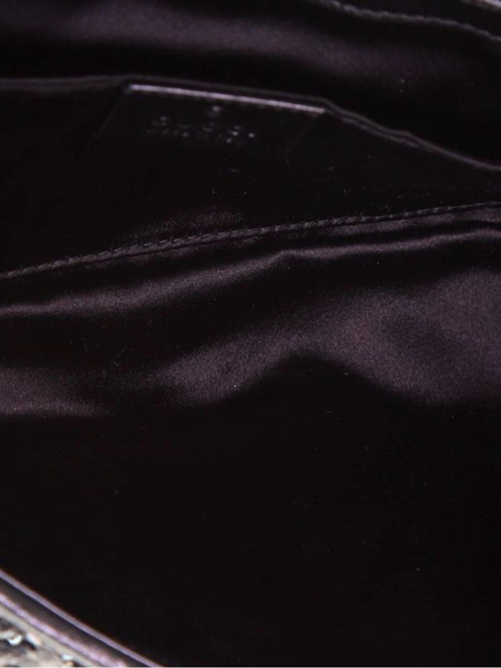 Gucci Black Sequin Shoulder Bag with Silver Double G Chain - Picture 6 of 6